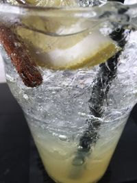 Close-up of ice cubes