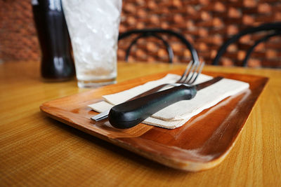 Close-up of drink on table