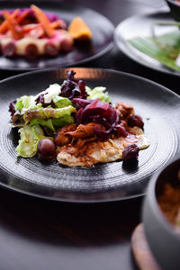 Close-up of salad in plate