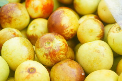 Full frame shot of fruits for sale at market stall