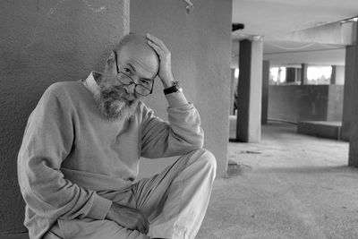 Portrait of senior man sitting 