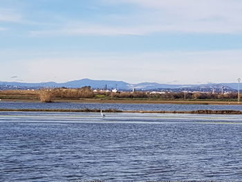 View of lake against sky