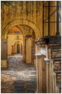 Entrance of historical building