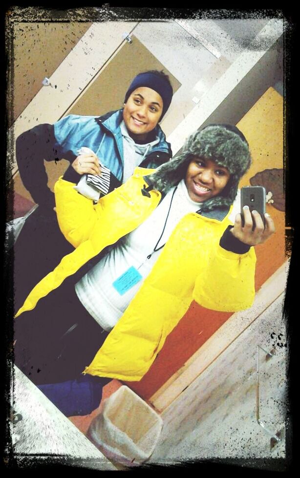 Me Nd my bff ready for skiing:)