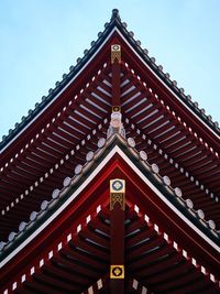 Low angle view of temple against sky