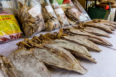 Close-up of vegetables for sale at market stall