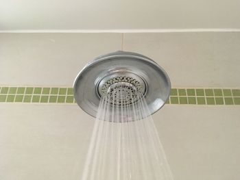 Close-up view of shower head