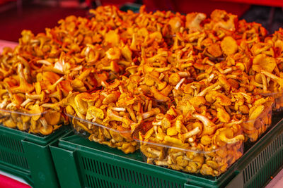 Close-up of seafood for sale at market stall