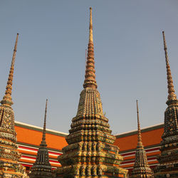 Low angle view of temple against sky