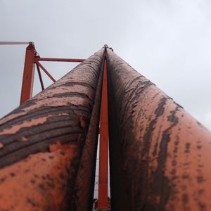 Low angle view of bridge against clear sky