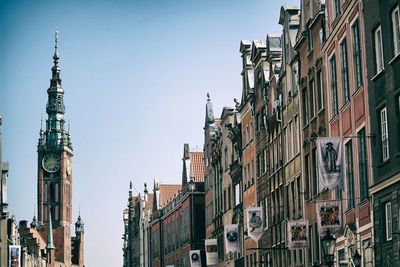 Low angle view of buildings against sky
