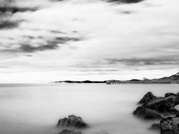 Scenic view of calm sea against sky