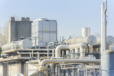 View of pipes in factory