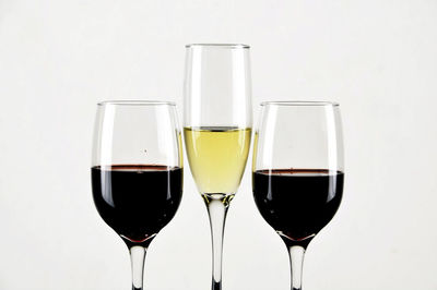 Close-up of drink over white background