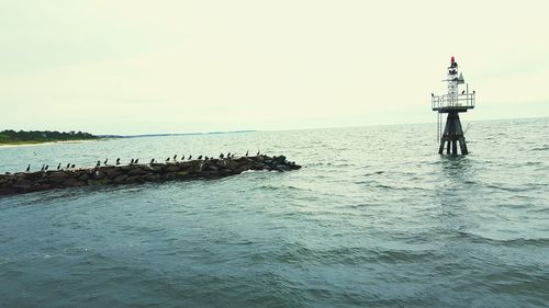 View of people on beach