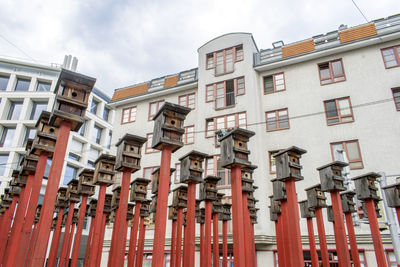 Low angle view of buildings in city