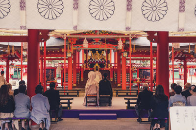 People praying in temple