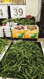 Vegetables for sale at market stall