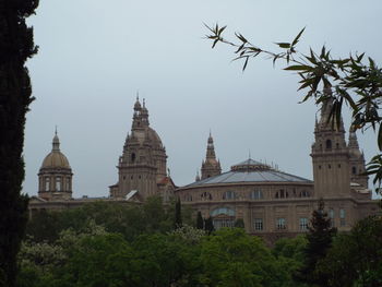 Low angle view of built structure against clear sky