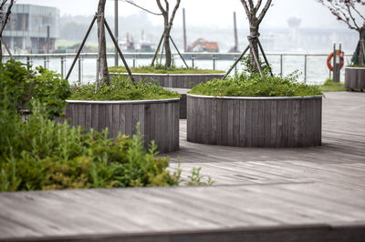 Built structures in yeouido hangang park by han river