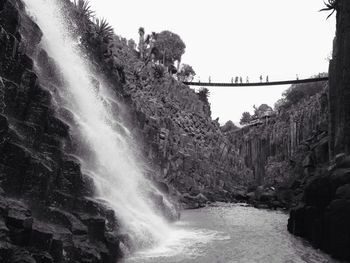 River flowing through rocks