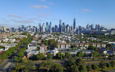 Cityscape against sky