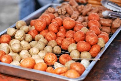 Close-up of food for sale in market