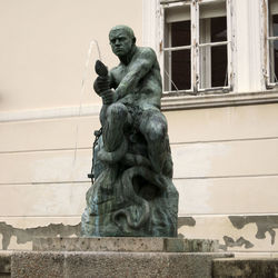 Low angle view of statue
