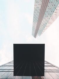 Low angle view of skyscrapers against sky