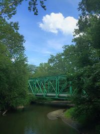 Bridge over river in park