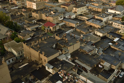 High angle view of townscape