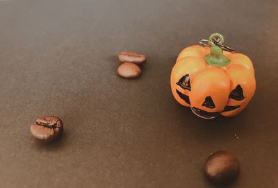 Close-up of pumpkin on table