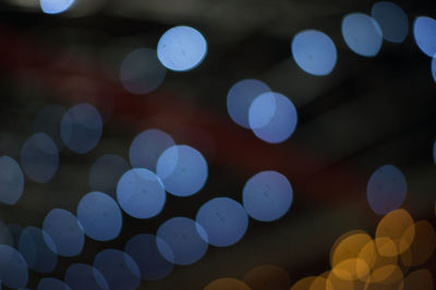 Defocused image of illuminated lights