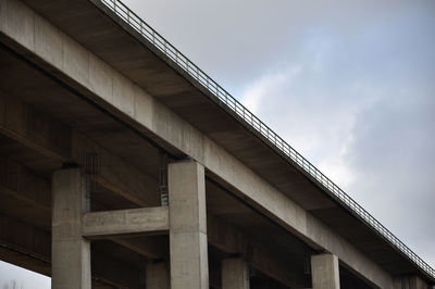 Low angle view of bridge against sky