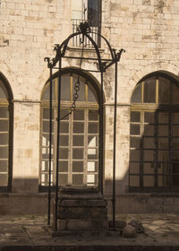 Brick wall of old building