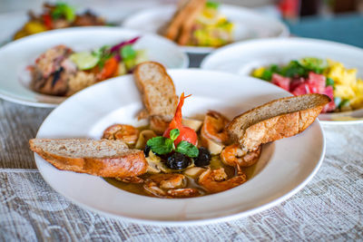 Close-up of food in plate