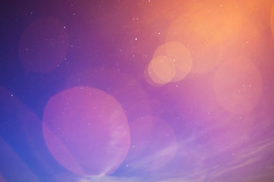 Close-up of water against sky at night