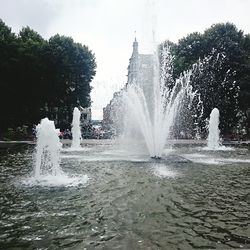Low angle view of fountain