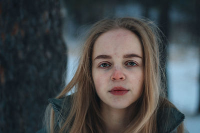 Portrait of young woman