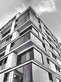 Low angle view of modern building against sky