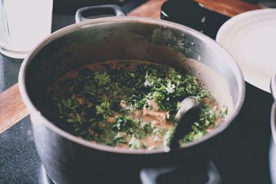 Close-up of soup in bowl