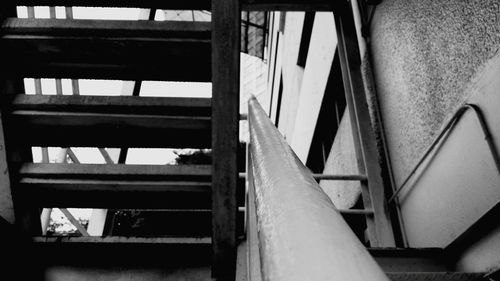 Low angle view of staircase in old building