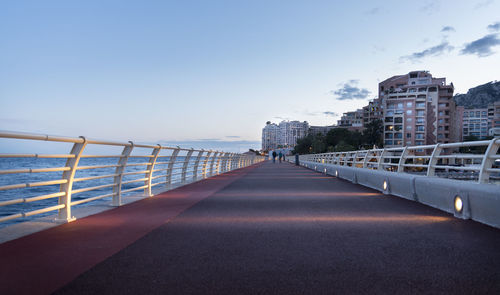 Empty road in city