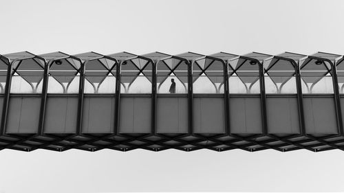 Low angle view of roof against clear sky