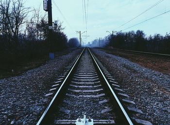 Surface level of railroad tracks