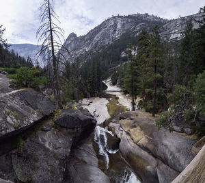 Scenic view of rocky mountains against sky