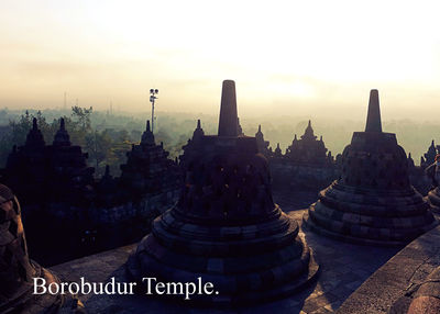 Panoramic view of a temple against sky