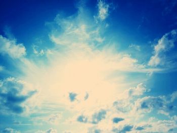 Low angle view of clouds in sky