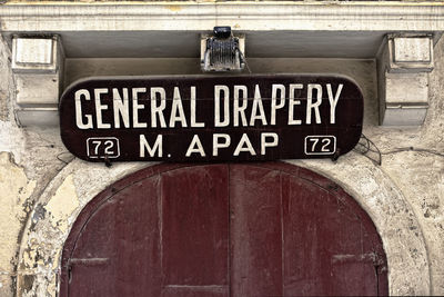 Low angle view of information sign