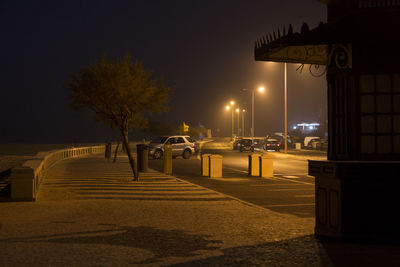 Illuminated city at night